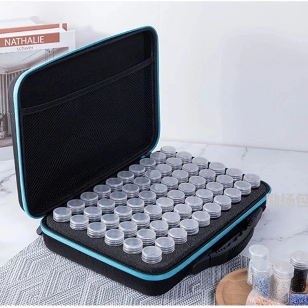 

2022 NEW 60/54 Square Round Bottles 5d Diamond Painting Accessories Container Storage Tools Bag Carry Case Stickers Box Drill