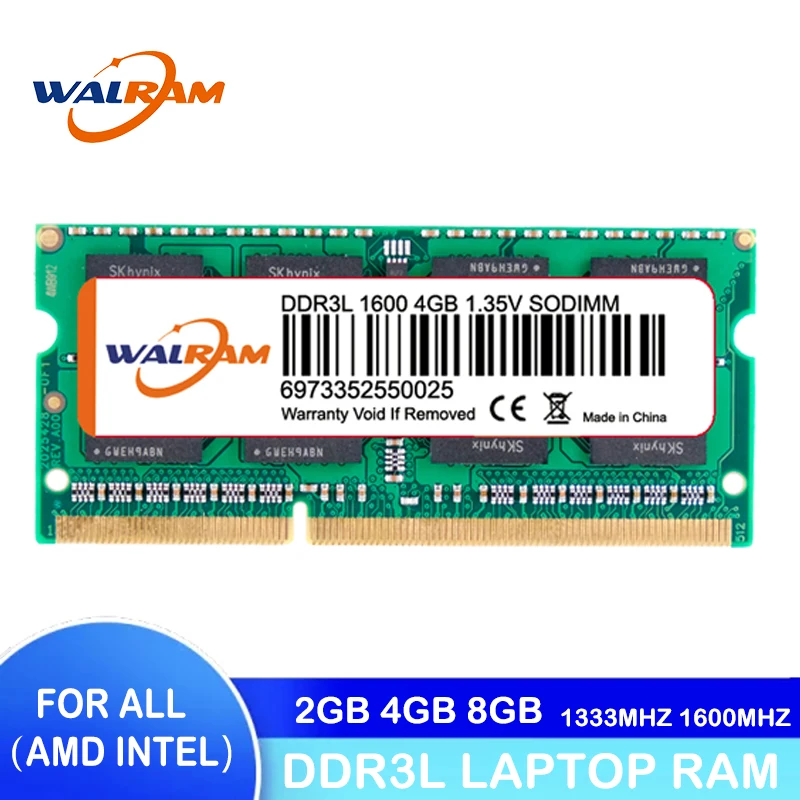 WAL оперативная Память DDR3L 2 ГБ 4 ГБ 8 ГБ 1333 МГц 1600 МГц модуль памяти для ноутбука sodimm оперативная память для ноутбука 1,35 в NON ECC pin - изображение
