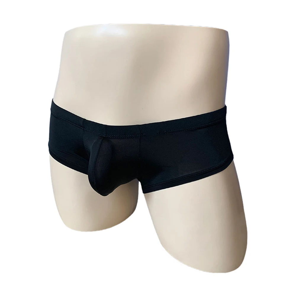 

Men Ice Silk Underwear Underpants Knickers Stretch Thong Breathable Boxer Briefs Men Ice Silk Underwear Low Waist Solid Color Un