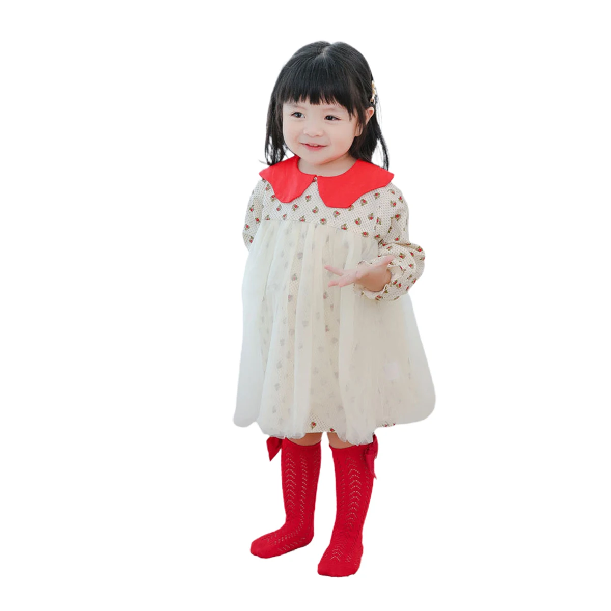 

Socks Bow Summer Spring Mesh Newborn Baby Girls Kids for Christmas Winter Non-slip Terry Cotton Sokken Princess Knee High Long