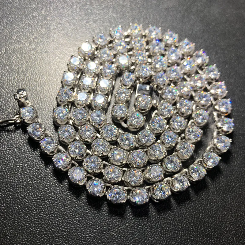 4 мм/6 мм из нержавеющей стали 1 ряд AAA кубический цирконий теннисная цепочка