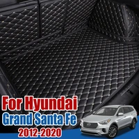 car trunk mat for hyundai grand santa fe xl 2020 2019 2018 2017 cargo liner custom maxcruz auto boot tray floor protector carpet
