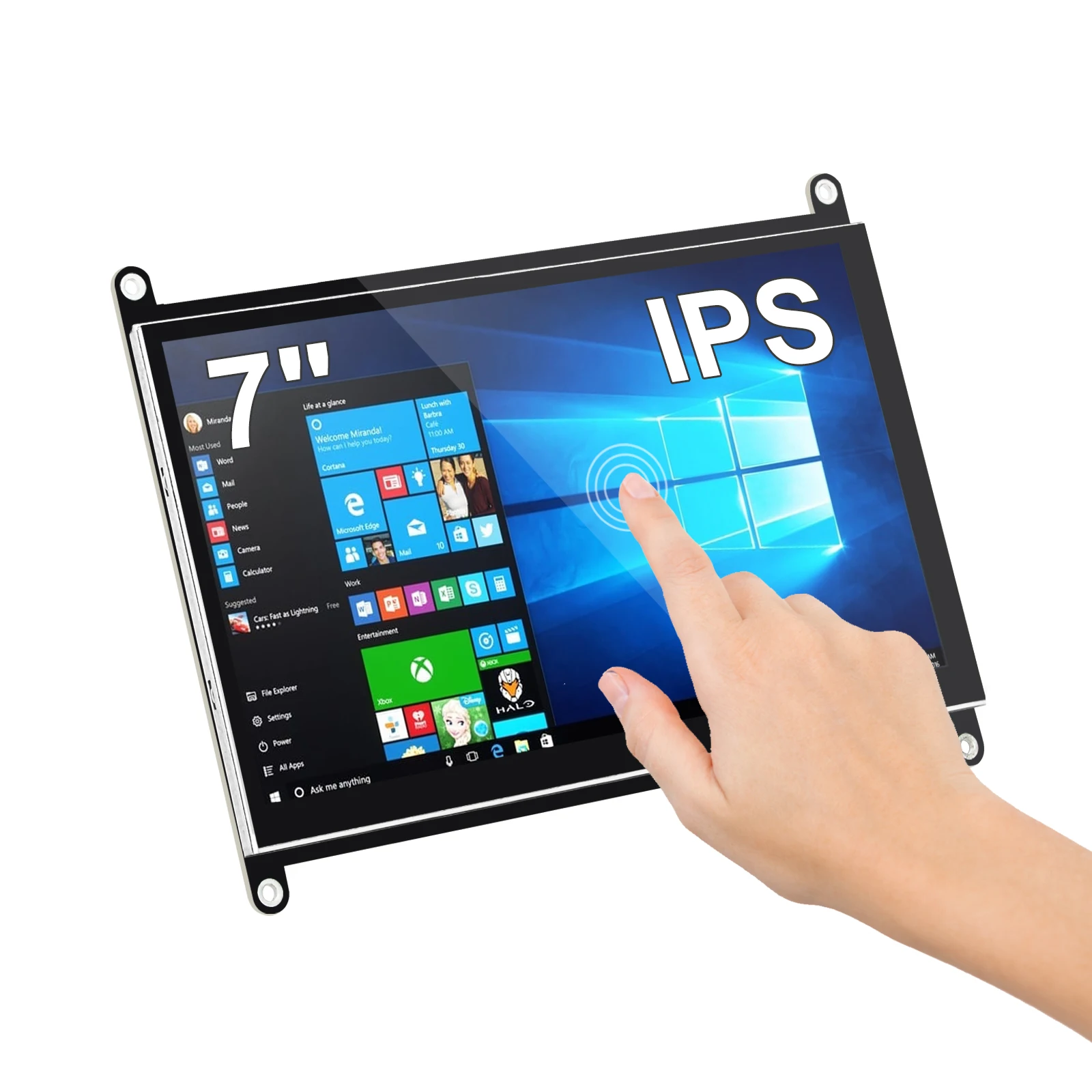 

7inch HDMI 1024*600 IPS Capacitive Touch Screen for Raspberry Pi 4,HDMI/VGA Display Interface Support Raspberry Pi 2 3