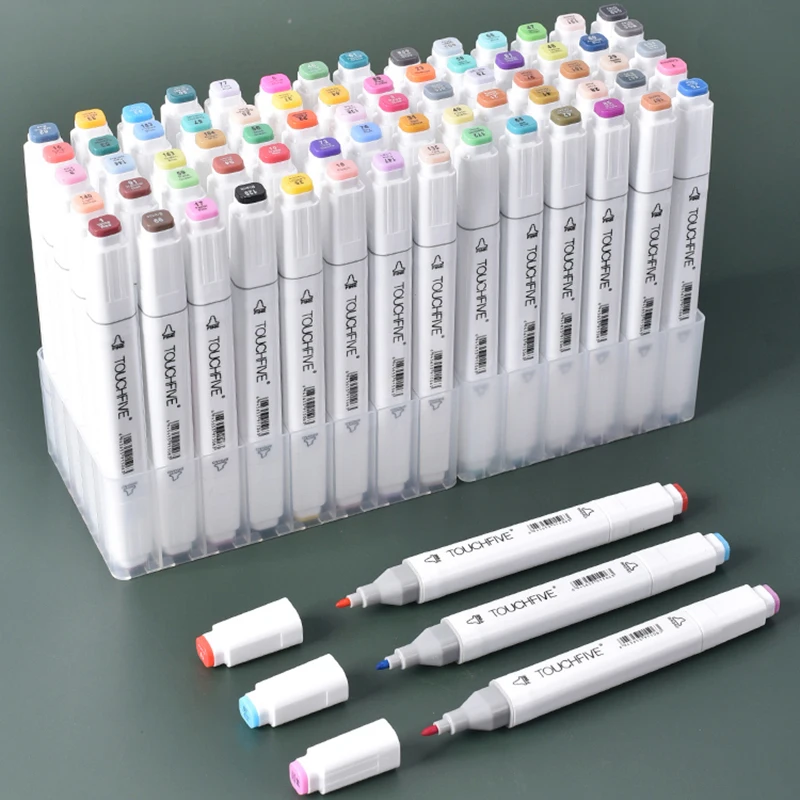 Маркеры TouchFIVE масляные на спиртовой основе с двойной кистью 30/40/60/80/168 цветов |