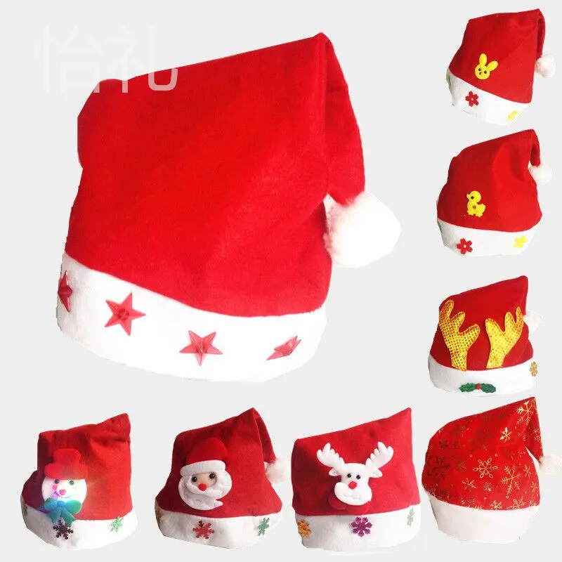 1 шт./компл. Рождественская мини шляпа Санта Клаус шапка леденец свадебный