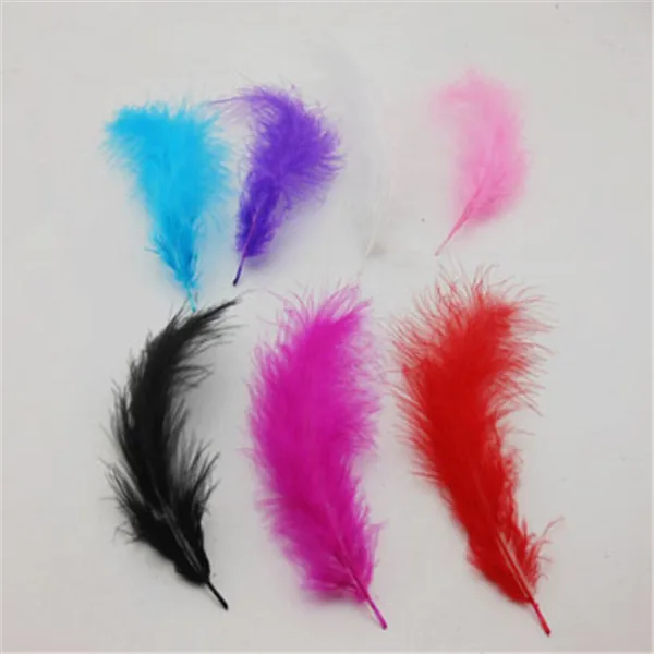 100 шт. окрашенные маленькие перья индейки ворсинки сделай сам свадебное