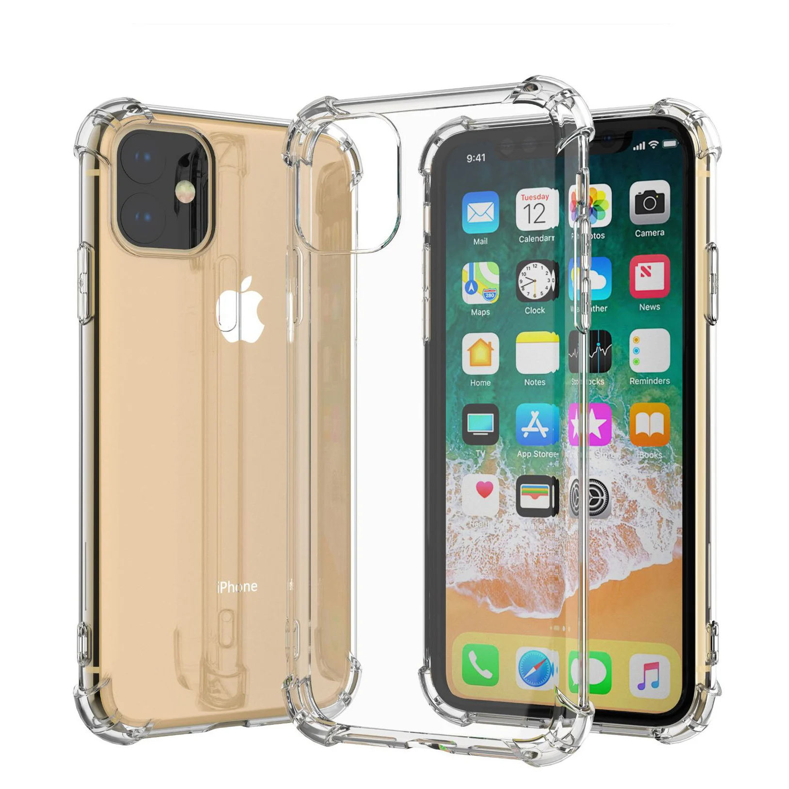 Мягкий прозрачный силиконовый чехол для iPhone XR X XS 11 Pro Max противоударный