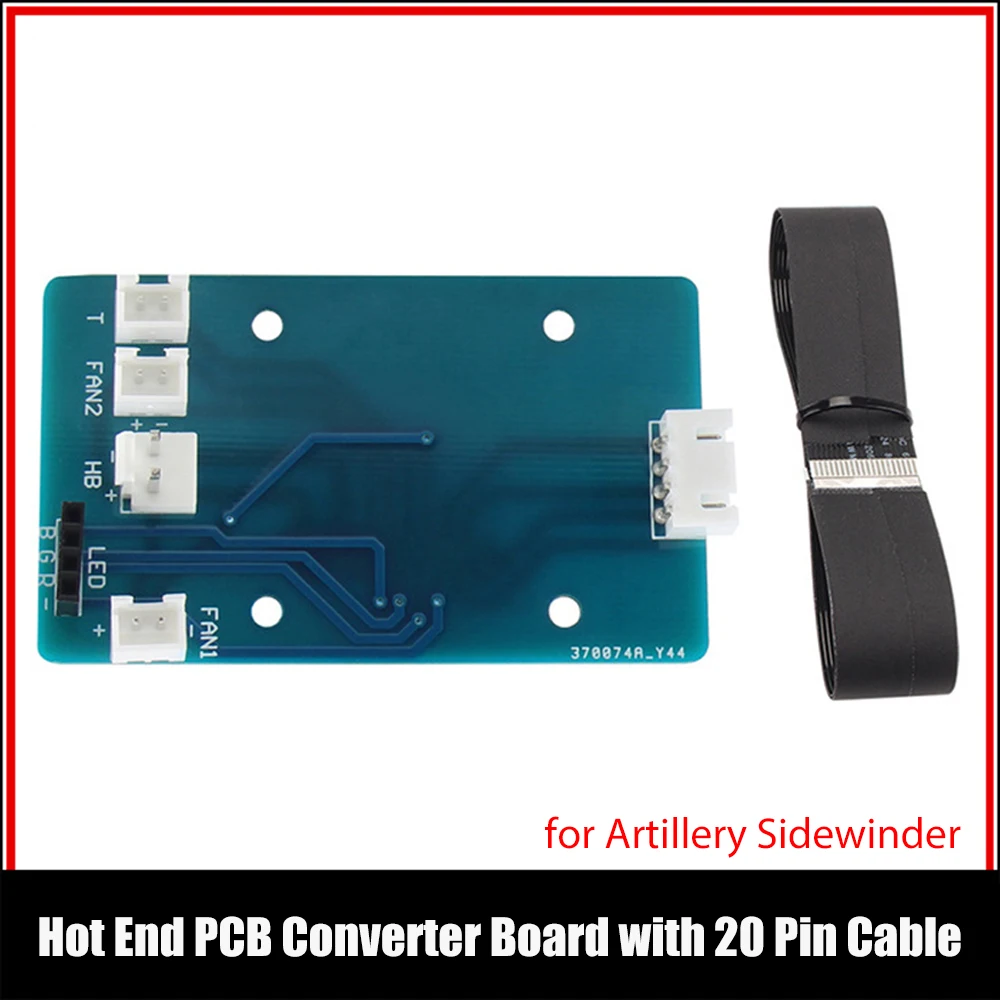 

3D Printer Accessories Parts Adapter Board Hot End PCB Converter Board with 20 Pin Cable for Artillery Sidewinder X1 3D Printer