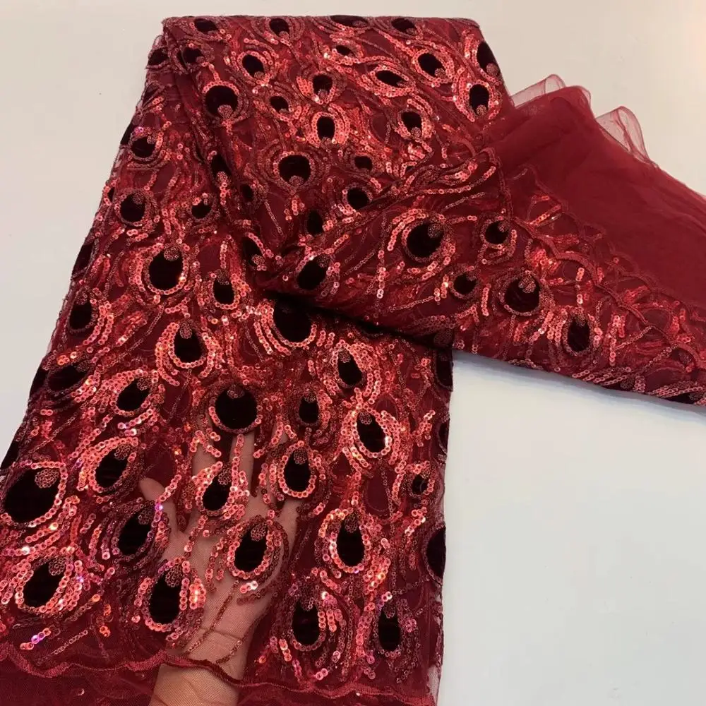 

diy lace tulle lace fabric sequins embroidered African French lace, suitable for wedding/dinner/banquet dress ZX-RB815