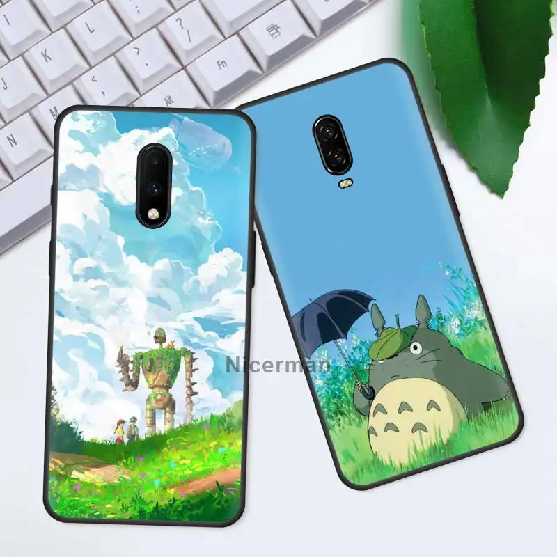 anime studio ghibli totoro case for oneplus 7t 7 8 nord pro 5g z 6 6t one plus 8 oneplusnord cover black silicone phone coque free global shipping
