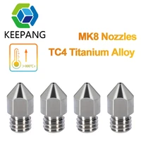 5pcs tc4 titanium alloy mk8 nozzles high strength corrosion resistant nozzle for ender 3 cr10 ender 5 two trees bluer 3d printer