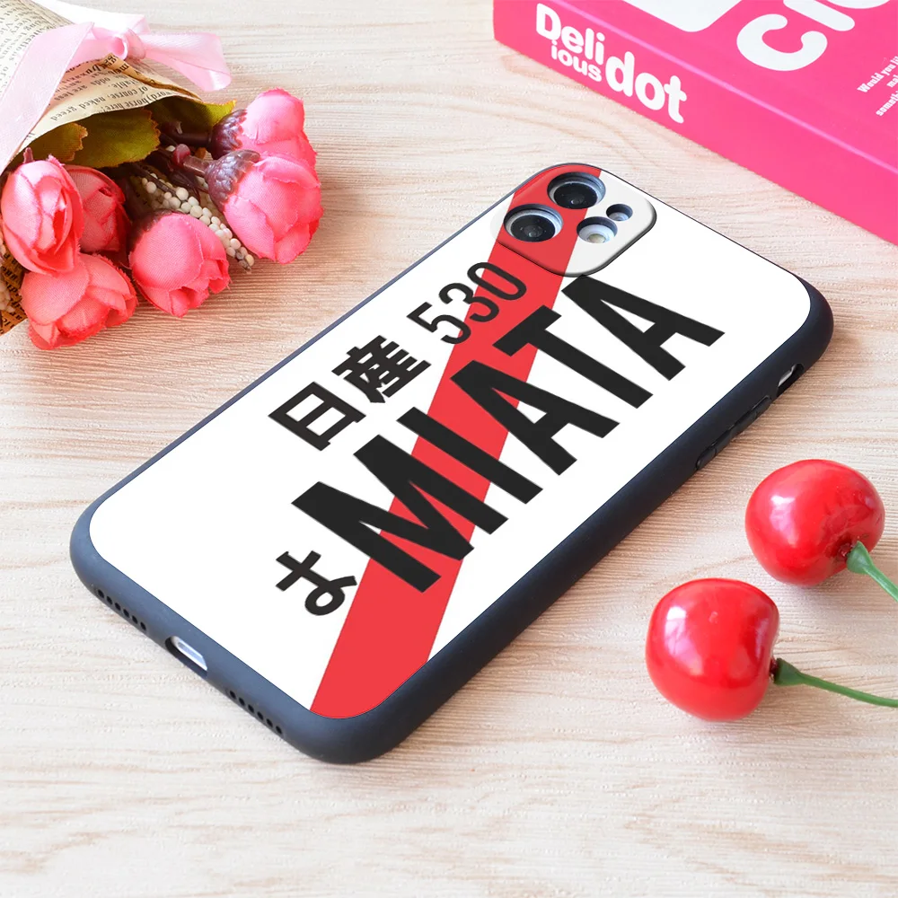 

For iPhone Miata Jdm License Number Plate Print Soft Matt Apple iPhone Case