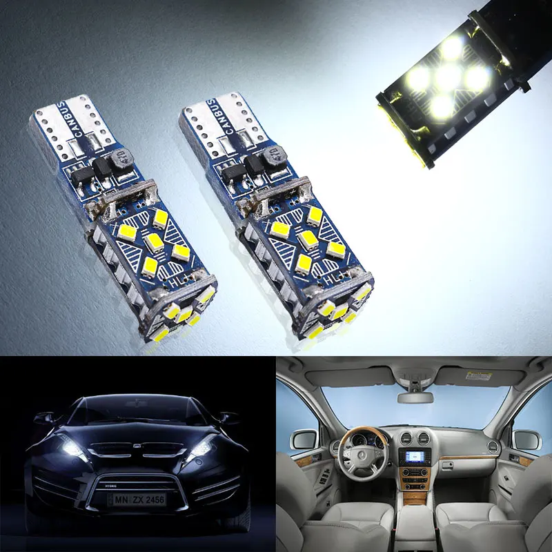 2 шт. супер яркий светодиодный CANBUS T15 W16W 921 912 1200Lm 15 SMD без ошибок OBC задний фонарь