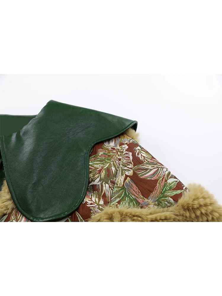 Модная куртка из меха норки пальто для женщин Лоскутная с круглым воротником и