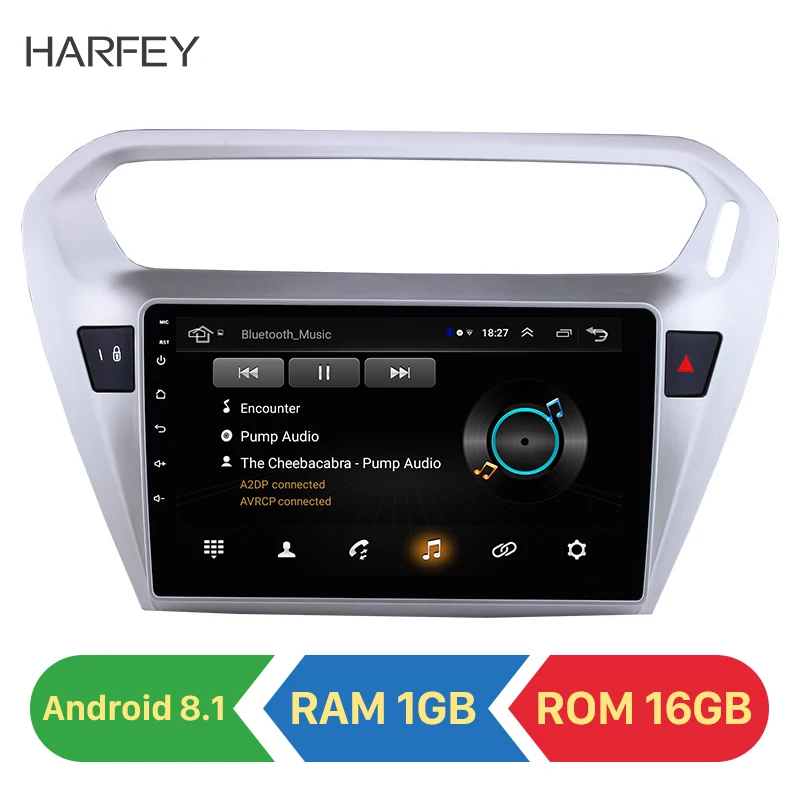 Harfey 9 дюймов HD сенсорный экран автомобильное радио Android 8 1 GPS для Citroen Elysee Peguot 301 2013