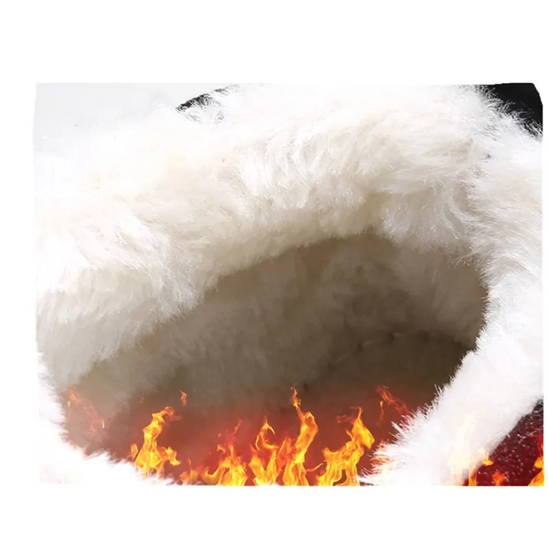 Мужские Нескользящие ботинки зимние теплые удобные рабочие в стиле ретро Chaussure