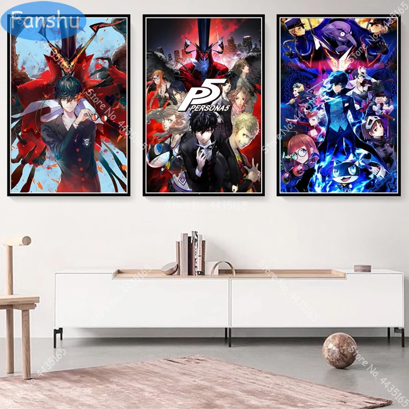 Persona 5 постер для видеоигр Картина на холсте постеры и принты Настенная картина