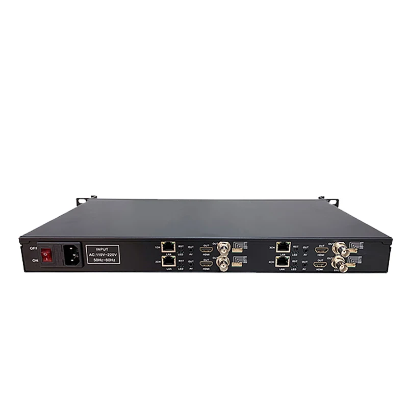 OTV-HD04 H.264 H.265 IP Media Decodr 4-канальный HDMI BNC CVBS декодер HTTP RTSP RTP TCP RTMP HLS UDP multicast unicast -