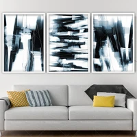prints abstract black navy art prints from original textured painting mix v3 wall poster decor gift