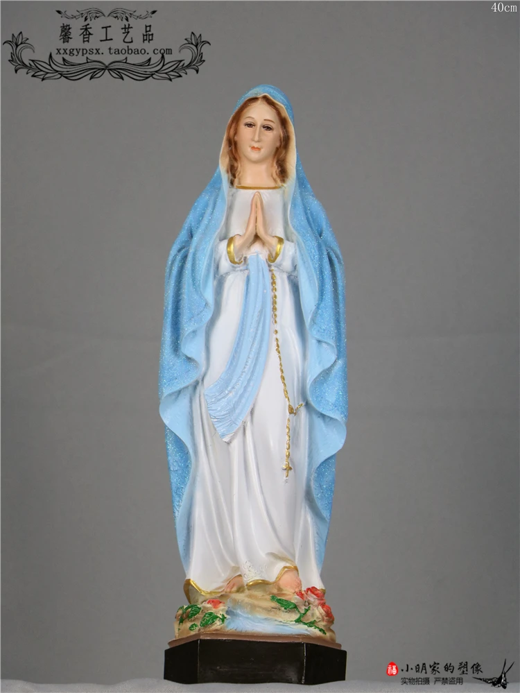 

height 40CM statue Mother Ruud Rosary Church family ornaments Cross Jesus Christian Catholic relic Handicraft decoration