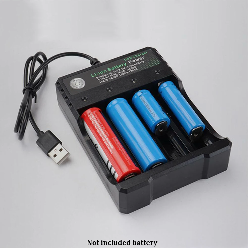 18650 Li Ion 4 слота безопасное зарядное устройство Портативный быстрый Универсальный