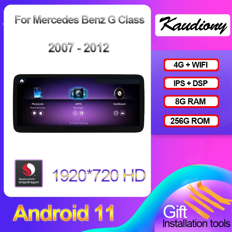 

Kaudiony Android 11 для Mercedes Benz G Class GLA CLA автомобильный DVD мультимедийный плеер, автомобильное радио, GPS-навигация, стерео 4G 2007-2012
