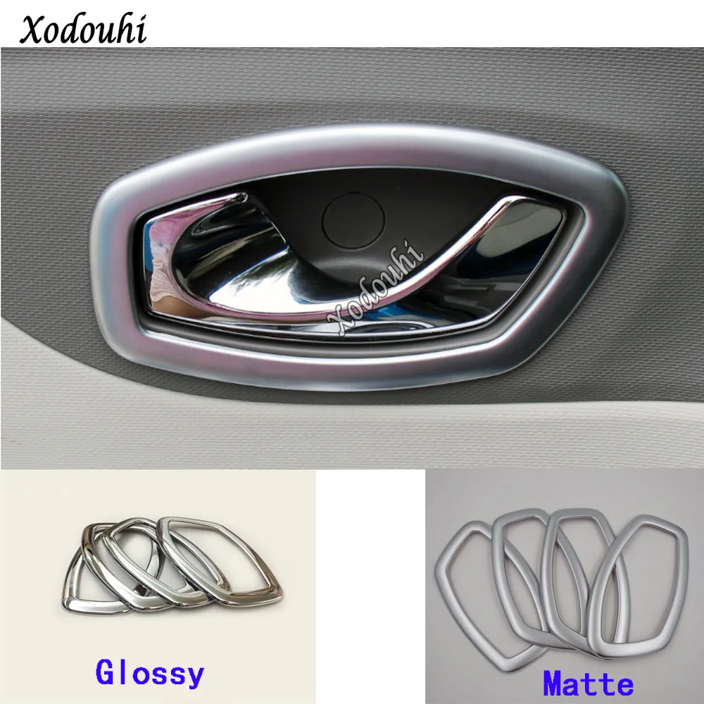 

For Renault Clio 2013 2014 2015 2016 2017 2018 Car Cover Stick Trim Door Inner Built Handle Bowl Frame Lamp Moulding 4pcs