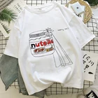 Футболка Nutella женская с принтом, простая Модная рубашка в стиле Харадзюку, в Корейском стиле, лето 2020