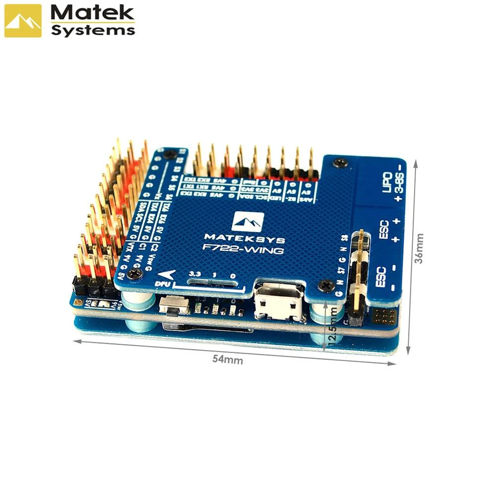 Matek F722 WING MPU6000 барометр OSD Blackbox INAV Flight/BetaFlight 3 6S F7 Контроллер полета для