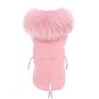 Зимняя куртка для собак, флисовые парки для собак, теплые комбинезоны с капюшоном из искусственного меха для собак XS S M L XL