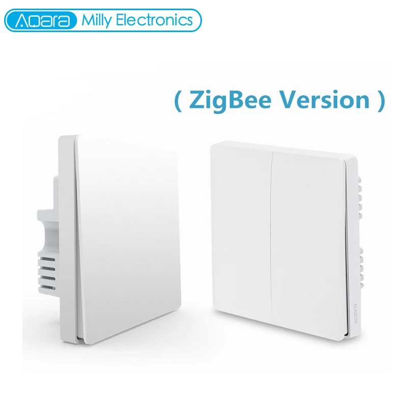 Умный настенный светильник Aqara QBKG04LM, версия ZigBee, двойной ключ, приложение для смартфона, устройство для умного дома, дистанционное управление