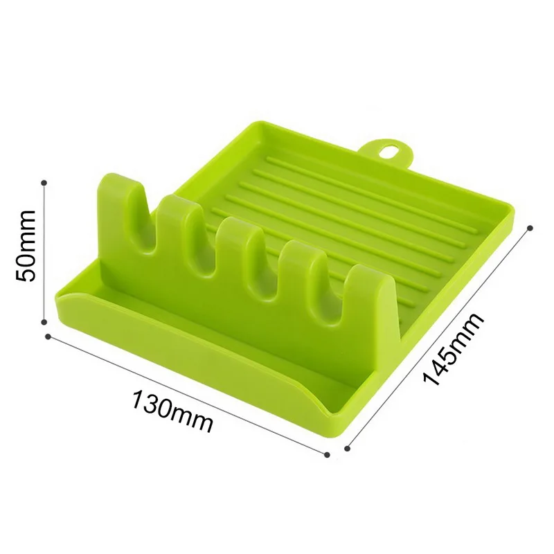

1 PCs Kitchen Cooking Tools Kitchen Silicone/PP Spoon Rest Utensil Spatula Holder Heat Resistant Storage Shelves 3 Colors