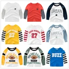 Детская Хлопковая футболка с длинным рукавом, на возраст 1-9 лет