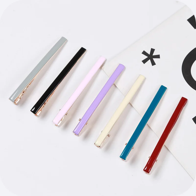 

Женские заколки для волос, модные винтажные простые заколки с утконосом, элегантные однотонные милые конфетные заколки для волос, аксессуа...