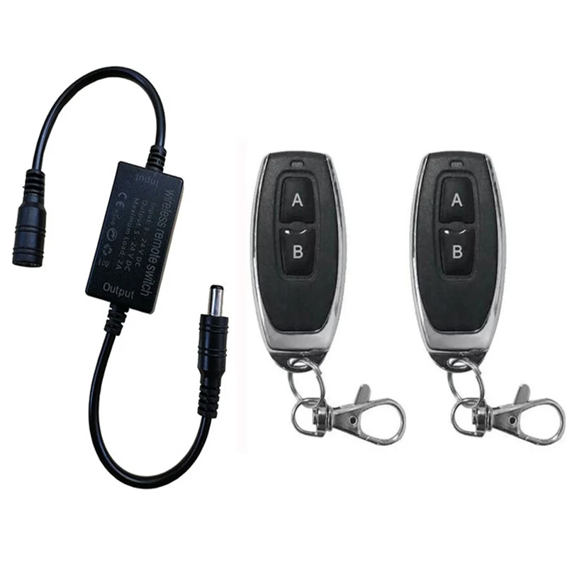 

Wireless remote control switch 433mhz relay RF 5V 12V 24V DC power Adapter connector plug Controller receiver transmitter switch