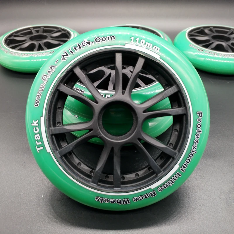Бесплатная доставка колесо для скоростных коньков 110 мм зеленое Цветовое