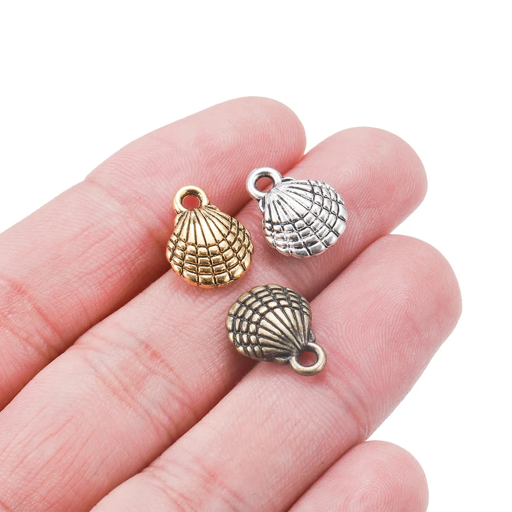 20PCS 13*10mm Zinc Alloy Small Shell Charm Pendant for DIY Necklace Bracelet Earring Jewelry Finding | Украшения и аксессуары
