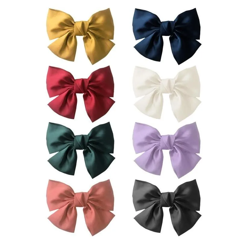 

New Fashion Cute Color Cloth Big Bow Knot Hairpins Hair Clips For Women Hairwear Girls Hair Styling Hair Accessories