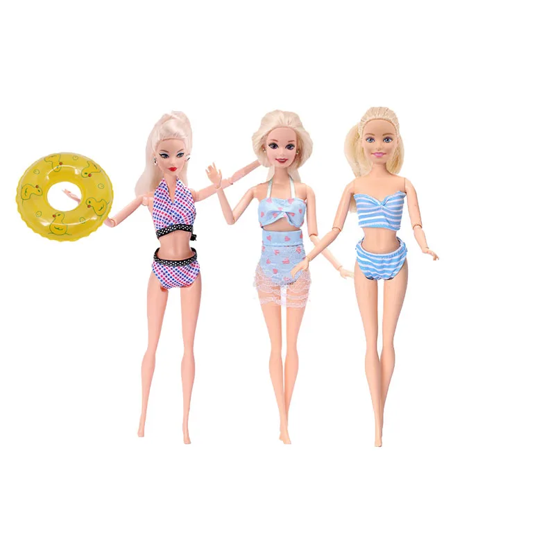Кукла в купальнике для Барби комбинация колец плавания подходит коктейлей