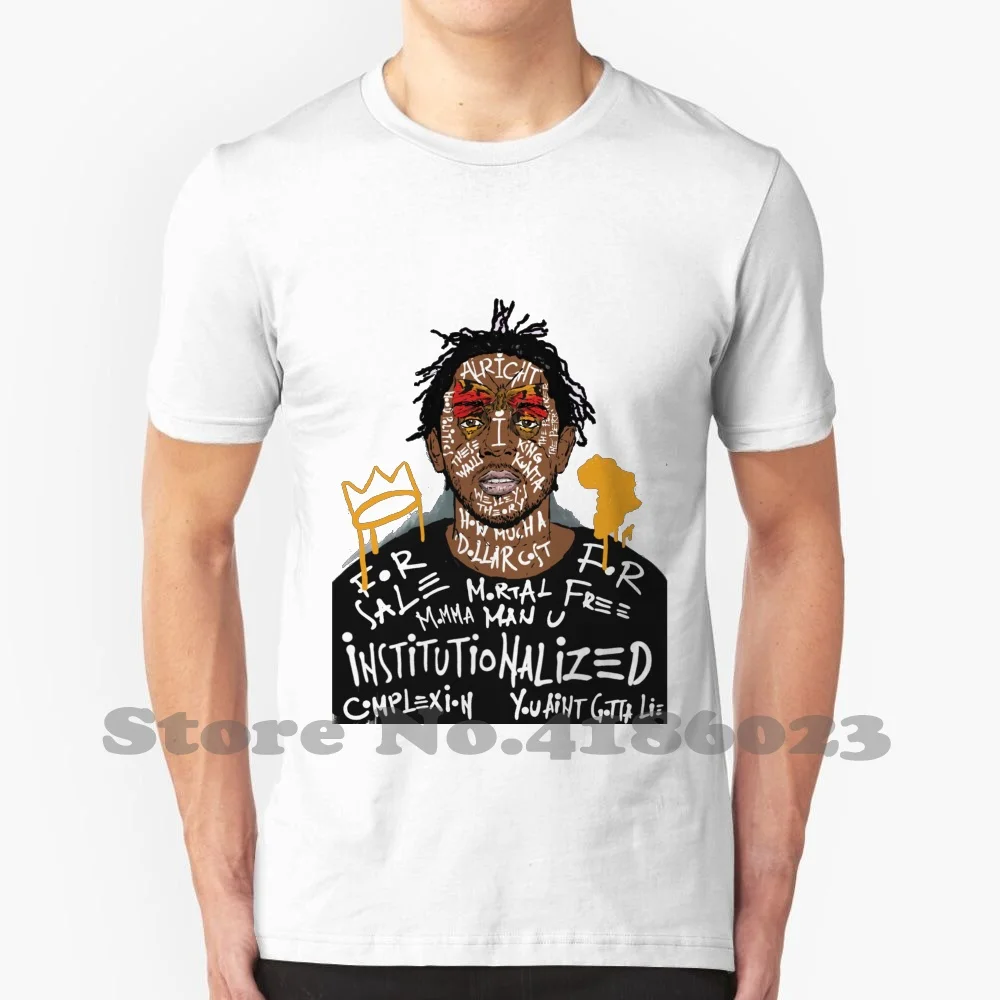 

Черно-белая футболка для мужчин и женщин King Kendrick Foreverkendrick Lamar