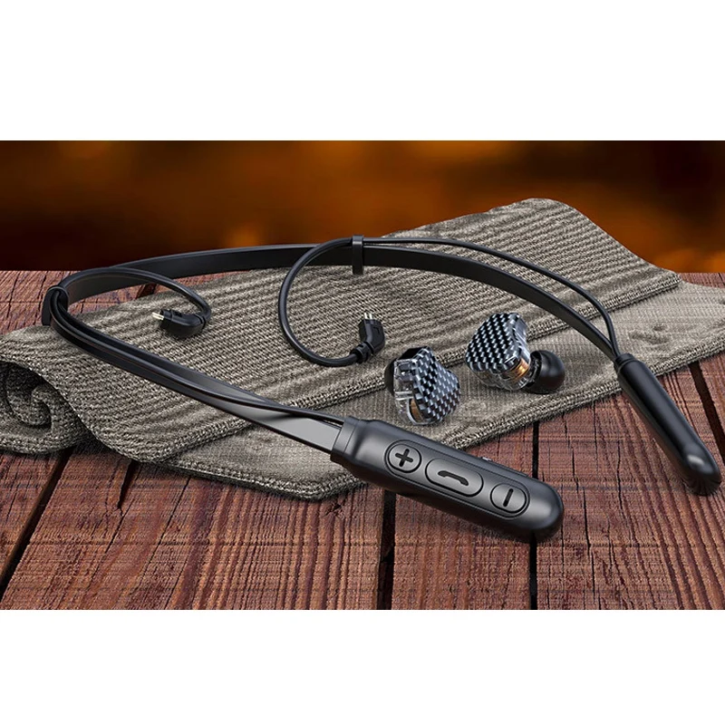 

S3 Bluetooth Headset 2-Pin Detachable Cable In-Ear Headset, Subwoofer Neck-Mounted Headset