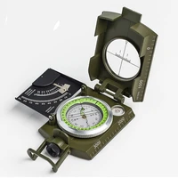 new professional military army metal sighting compass clinometer camping scale spirit level night vision magnifier
