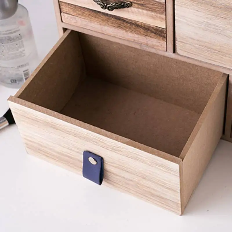 

drawer organizers makeup organizer Desktop of wooden drawer receives cosmetic box Separate and finish jewelry watches wooden box