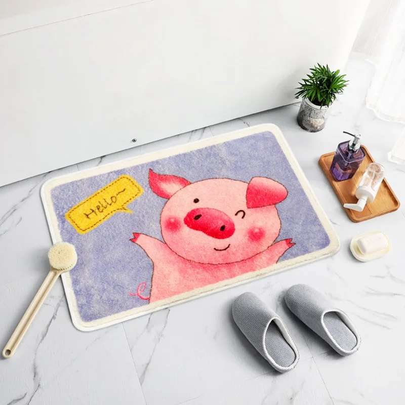 

Soft Non Slip Bath Mat Slip-resistant Bathroom Rug Absorbent Microfiber Shaggy Mat Floor Door Cushion Rugs Toilet Door Mat