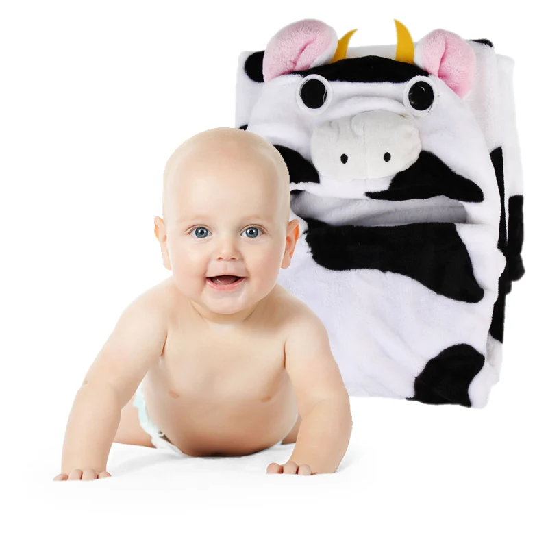 Toalla de ba&ntilde;o con capucha para ni&ntilde;os, bata de ba&ntilde;o con dibujos de animales, manta con capucha-4