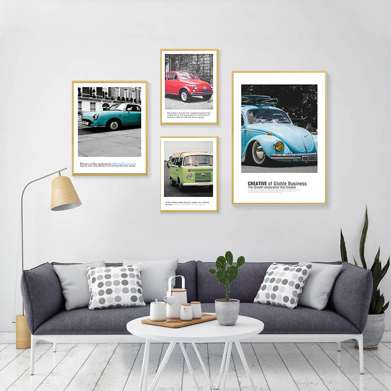 Холст для автомобиля в скандинавском стиле настенная живопись декоративная