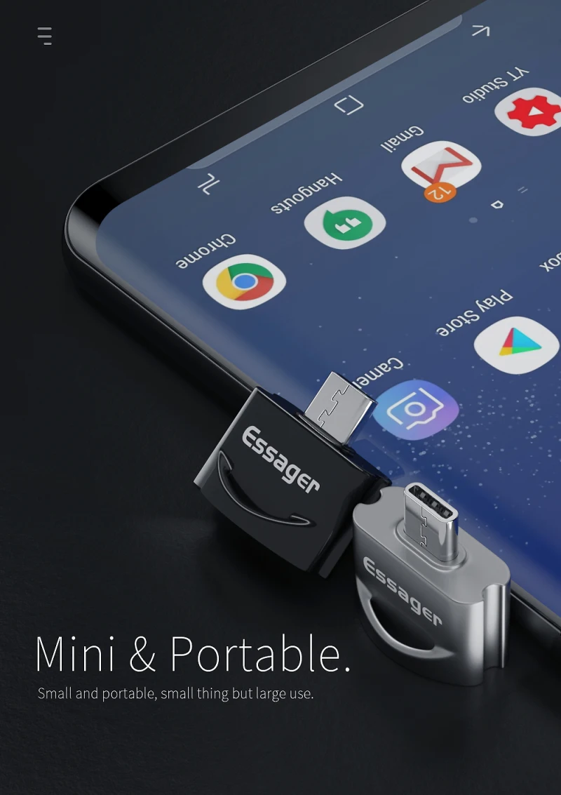 ESSAGER Кабель с разъемом USB типа C OTG адаптер USBC Type c конвертер для Huawei мат 30 P30 Samsung S10