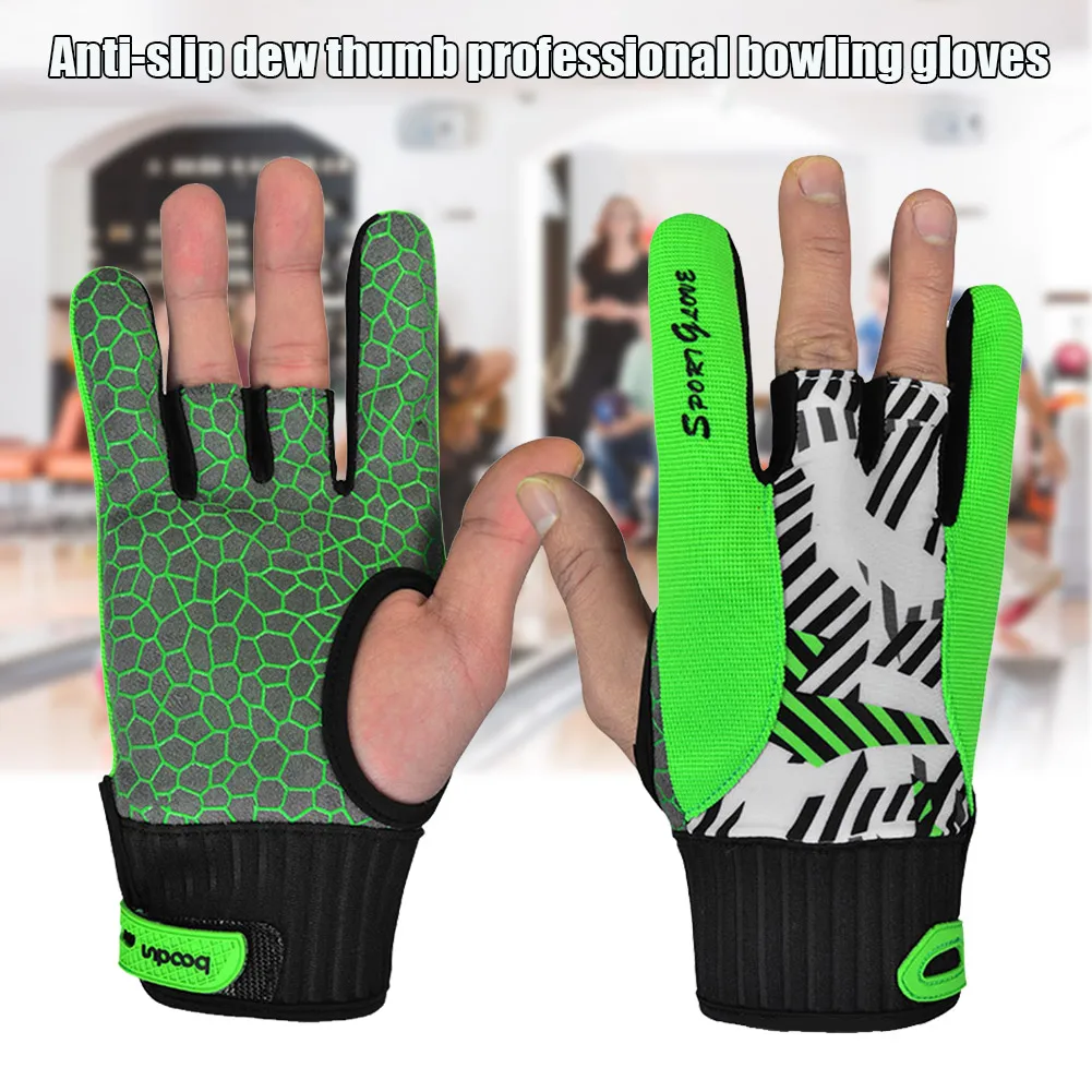 

Non-slip Bowling Gloves Fingers Show Gloves Wear-resistant Silicone Sports Bowling Glove WHShopping