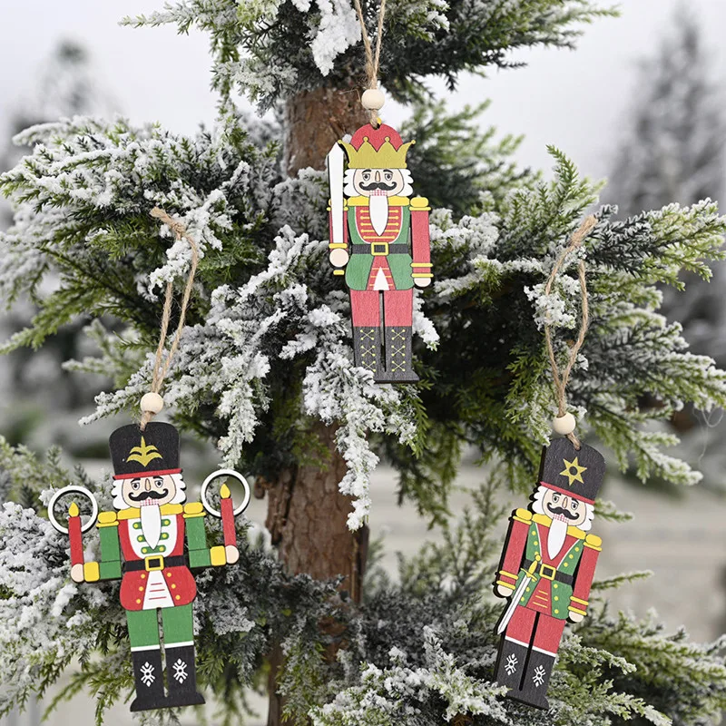 Рождественский деревянный Щелкунчик украшение солдат куклы Рождественская елка