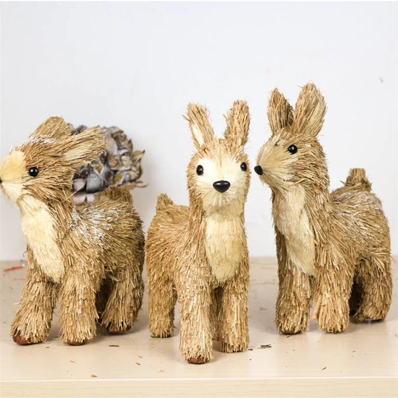 9 4 &quotВысота рождественские украшения олени соломенные сизальные Новогоднее